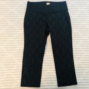 Lucy Powermax Black Gray Crop Compression Leggings Tights Capris Size Medium